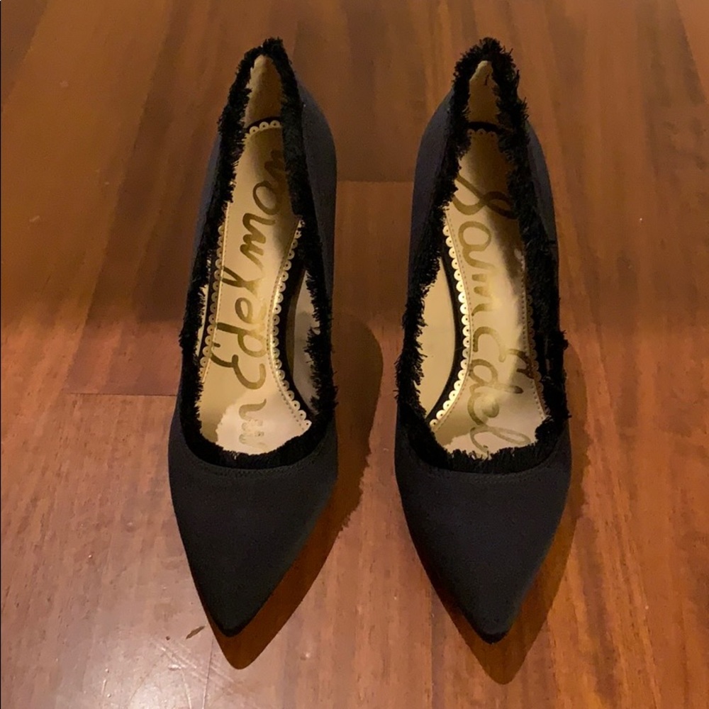 Sam Edelman ‘Halan’ Black Matte Satin Pumps 6